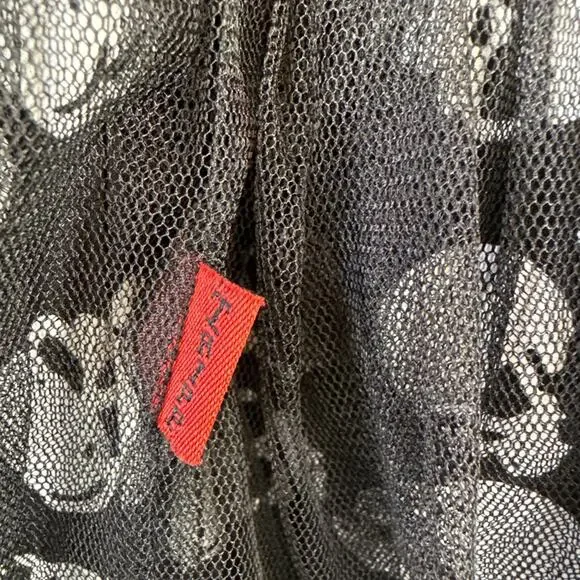 Tripp NYC Suspenders Skull Mini Skirt Size XXL Black White Tulle Ruffle Goth - Picture 6 of 11